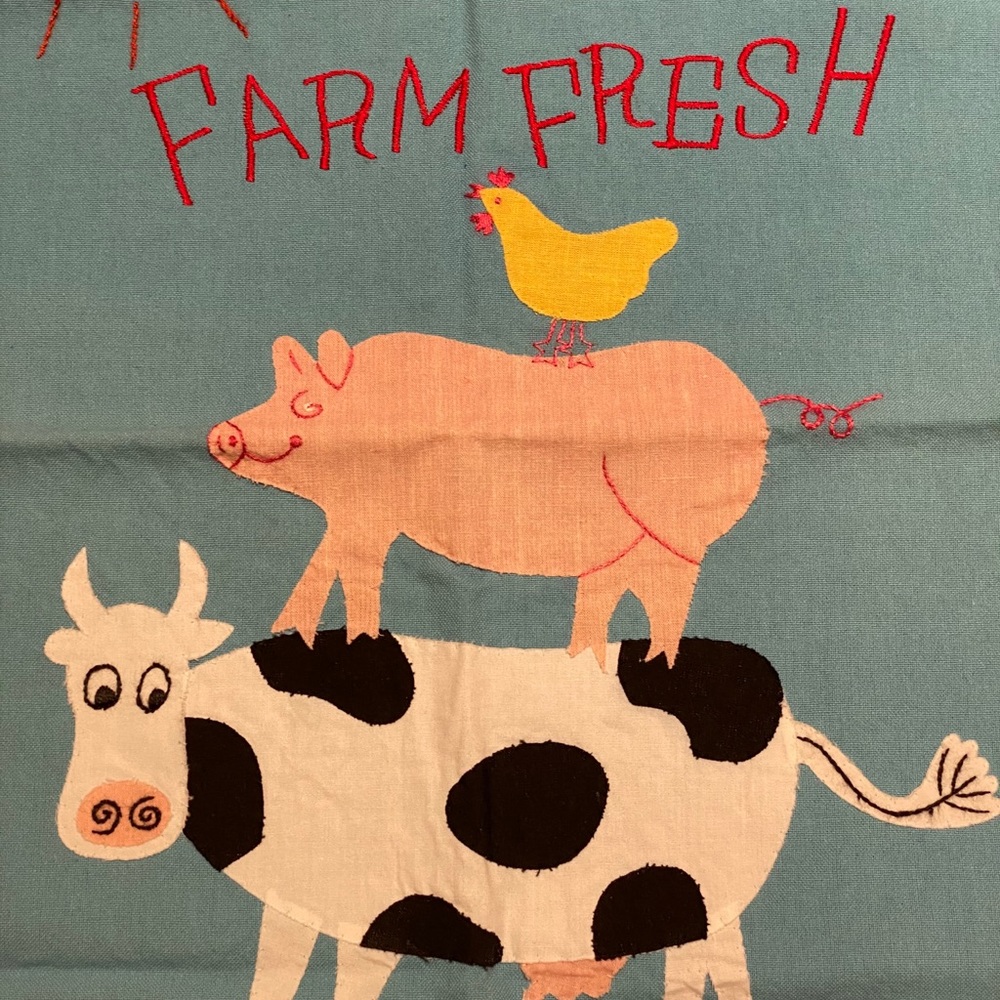 Farm Animal kitchen towel. - Picture 2 of 5